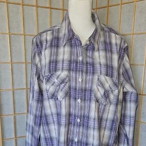 Women's Purple Plaid Shirt